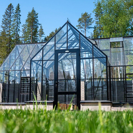 Теплица botanik T Style 45 Maximum с тамбуром Standard под стекло | 3,6x6,6 м